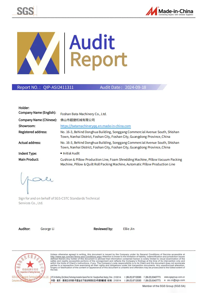SGS Certificate
