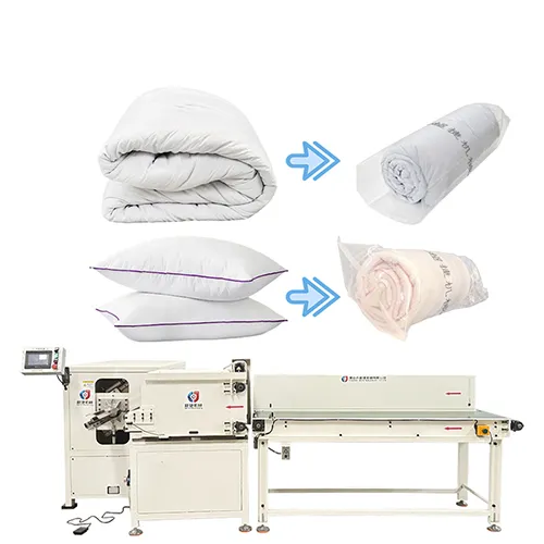 Automatic Quilt and Pillow Rolling Machine