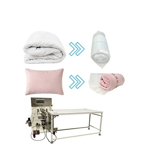 Semi Automatic Pillow & Quilt Rolling Machine